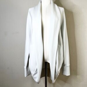 Spanx Cardigan Air Essentials Cocoon Beige Travel Open Front Size Medium FLAWS